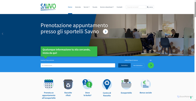 Security scan screenshot of https://www.savnoservizi.it/