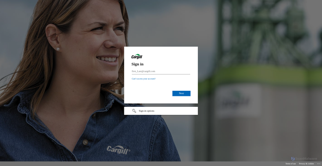 Security scan screenshot of https://cargillleap.my.salesforce.com