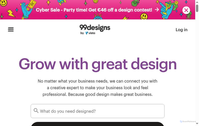 Security scan screenshot of https://en.99designs.de/