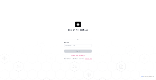 Security scan screenshot of https://app.beehiiv.com