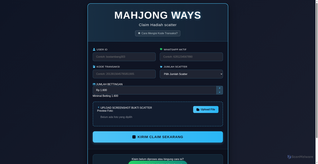 Security scan screenshot of http://klaim-mj.pages.dev/