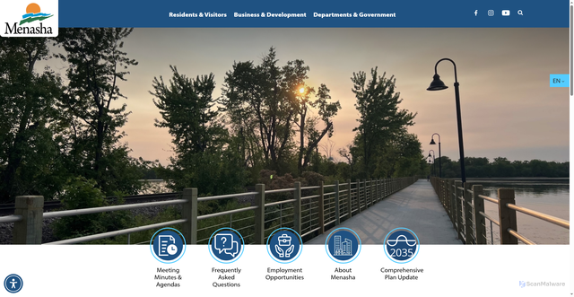 Security scan screenshot of https://menashawi.gov/