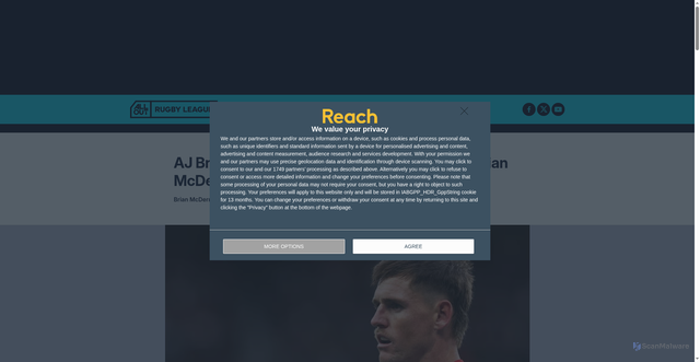 Security scan screenshot of https://www.alloutrugbyleague.co.uk/news/england-team-to-face-tonga-2066458