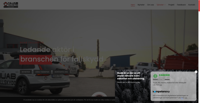 Security scan screenshot of https://nuabfallskydd.se