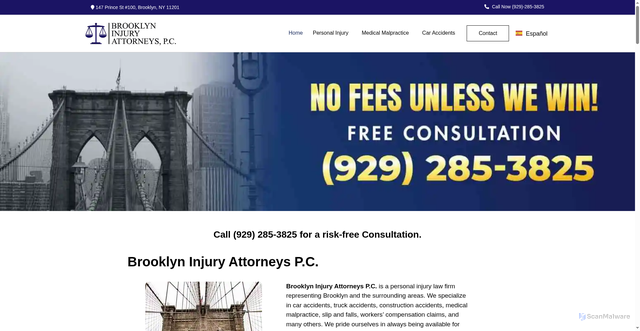 Security scan screenshot of https://brooklyn-injury-attorneys.com/