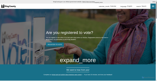 Security scan screenshot of https://kingcounty.gov/