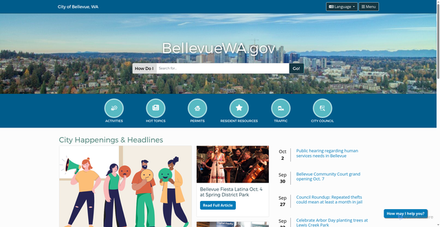 Security scan screenshot of https://bellevuewa.gov/