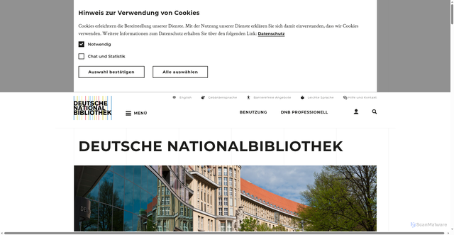 Security scan screenshot of https://www.dnb.de/DE/Home/home_node.html