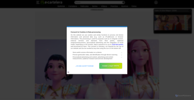Security scan screenshot of https://www.ecartelera.com.mx