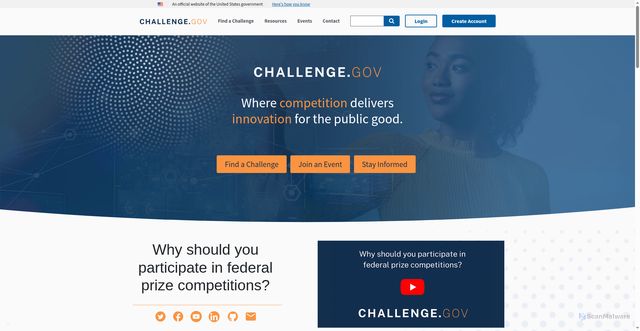 Security scan screenshot of https://www.challenge.gov/