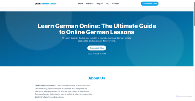 Security scan screenshot of https://learngerman-dpmoynbqgcwn.edgeone.dev/