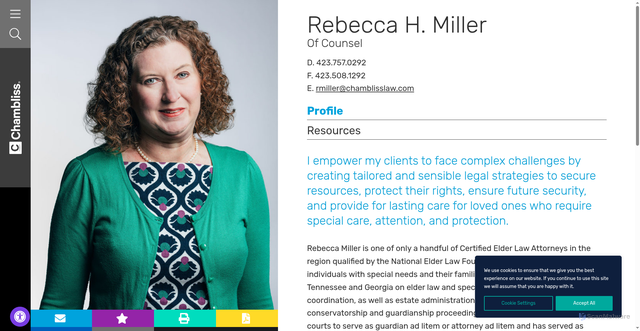 Security scan screenshot of https://www.chamblisslaw.com/people/rebecca-h-miller/