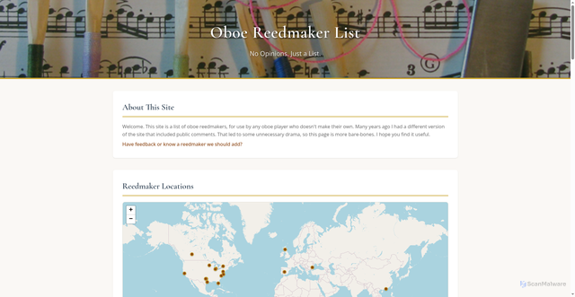Security scan screenshot of https://oboereedmakers.com/