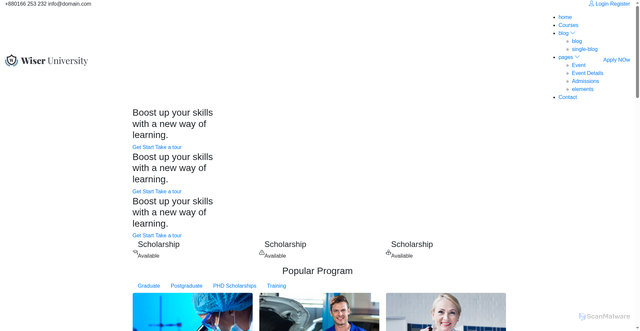 Security scan screenshot of https://glowjover.com/index.html