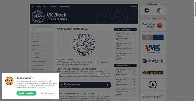 Security scan screenshot of https://vkblock.se