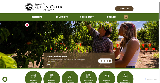 Security scan screenshot of https://www.queencreekaz.gov/