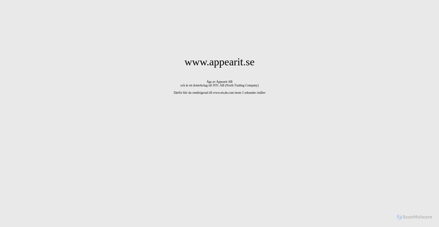 Security scan screenshot of https://appearit.se