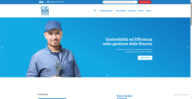 Security scan screenshot of https://www.enteidricocampano.it