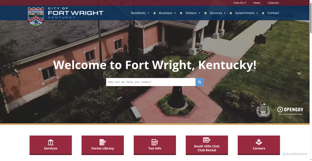 Security scan screenshot of https://www.fortwrightky.gov/