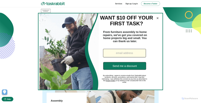 Security scan screenshot of https://www.taskrabbit.com