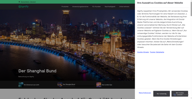 Security scan screenshot of https://signify.com