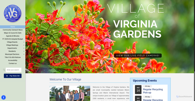 Security scan screenshot of https://virginiagardens-fl.gov/