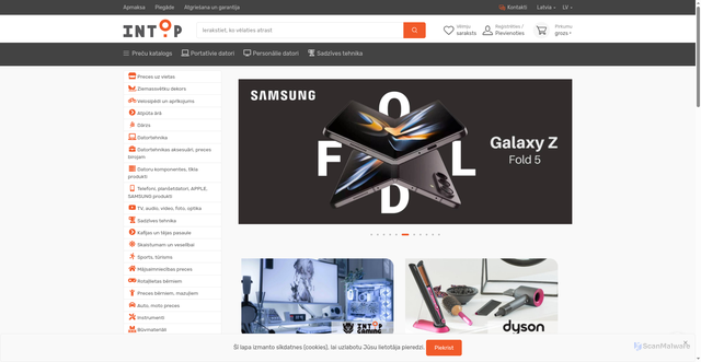 Security scan screenshot of https://intop.lv/lv-lv