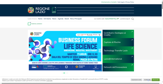 Security scan screenshot of https://www.lazioinnova.it