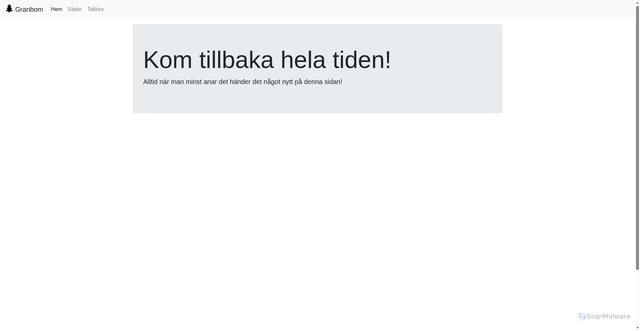Security scan screenshot of https://granbom.se