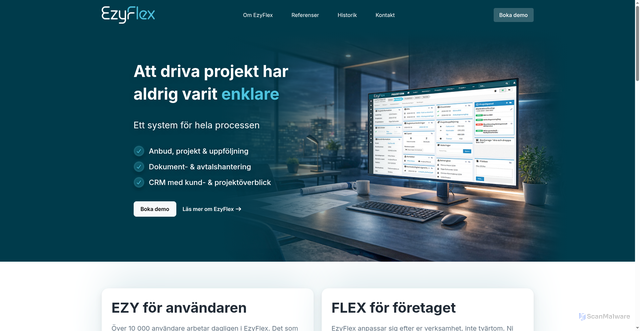 Security scan screenshot of https://ezyflex.se