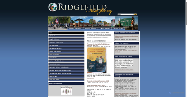Security scan screenshot of https://www.ridgefieldnj.gov/