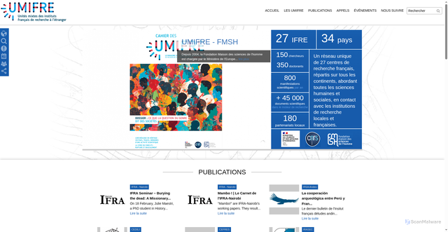 Security scan screenshot of https://www.umifre.fr