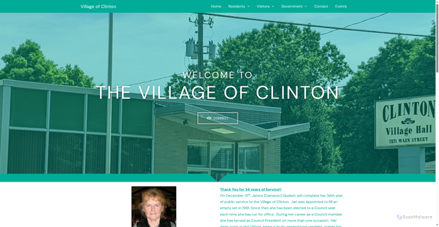 Security scan screenshot of https://clintonoh.gov/