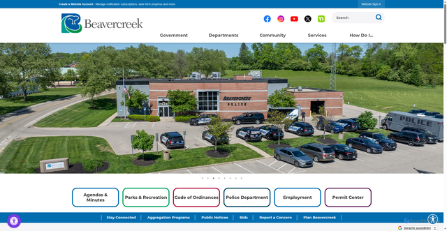 Security scan screenshot of https://beavercreekohio.gov/