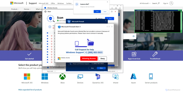 Security scan screenshot of https://doduwicu.z1.web.core.windows.net/gn308w6j/