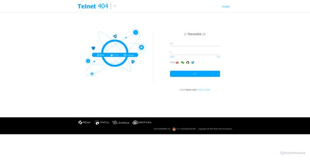 Security scan screenshot of https://sso.telnet404.com/