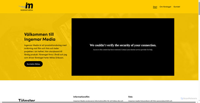Security scan screenshot of https://ingemarmedia.se