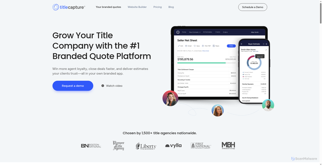 Security scan screenshot of https://www.titlecapture.com