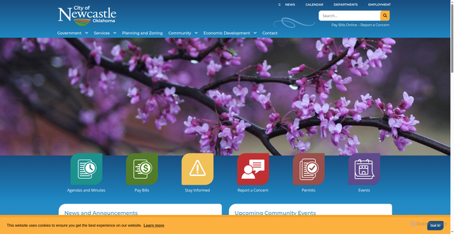 Security scan screenshot of https://newcastleok.gov/