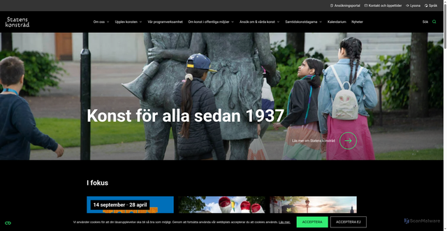 Security scan screenshot of https://www.statenskonstrad.se