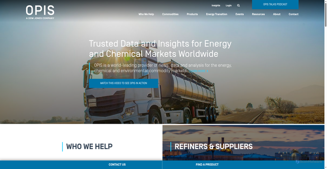Security scan screenshot of https://www.opis.com/