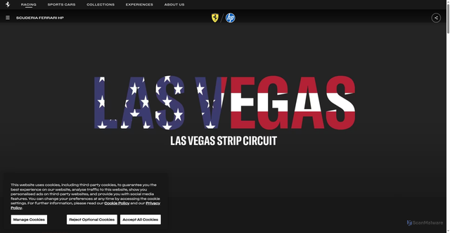Security scan screenshot of https://www.ferrari.com/en-EN/formula1/las-vegas-gp