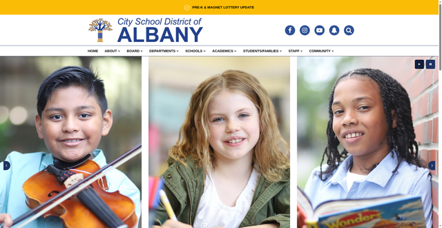 Security scan screenshot of https://www.albanyschools.org/