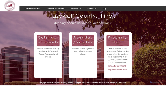 Security scan screenshot of https://tazewell-il.gov/