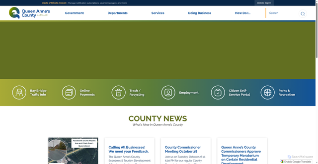 Security scan screenshot of https://www.qac.org/