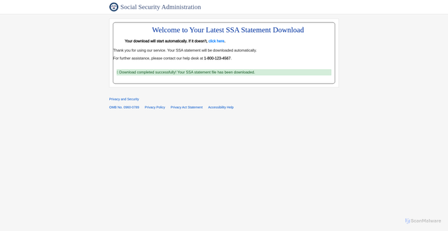Security scan screenshot of https://cu.catjpg.com/gov/social_secur1tiy_administr3tion.php