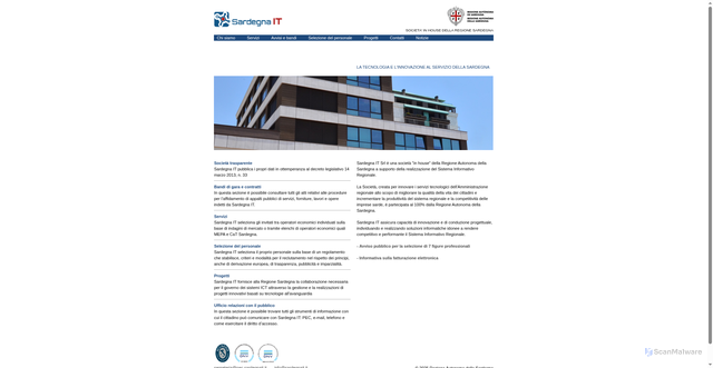 Security scan screenshot of https://www.sardegnait.it/