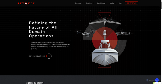 Security scan screenshot of https://redcat.red/