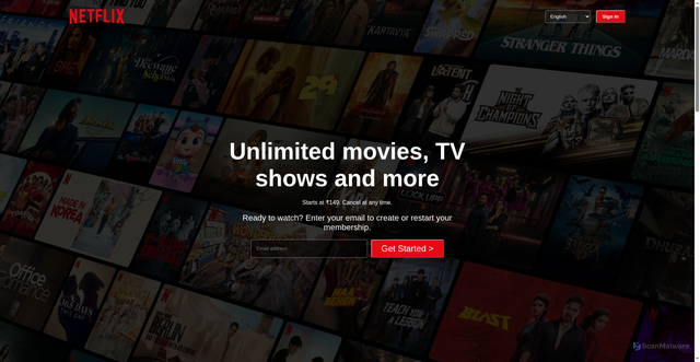 Security scan screenshot of https://netflix-clone-red-three.vercel.app/
