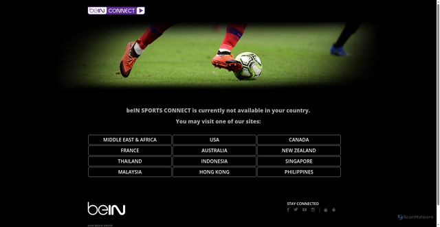 Security scan screenshot of https://connect.beinsports.com